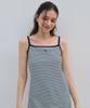 Metapeo Met Striped Bustier Dress Vacation Navy