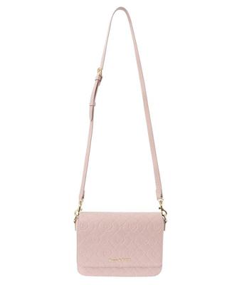De Torebka na ramię z klapką z monogramem Apparel dla kobiet różowa [Maison Fleur],