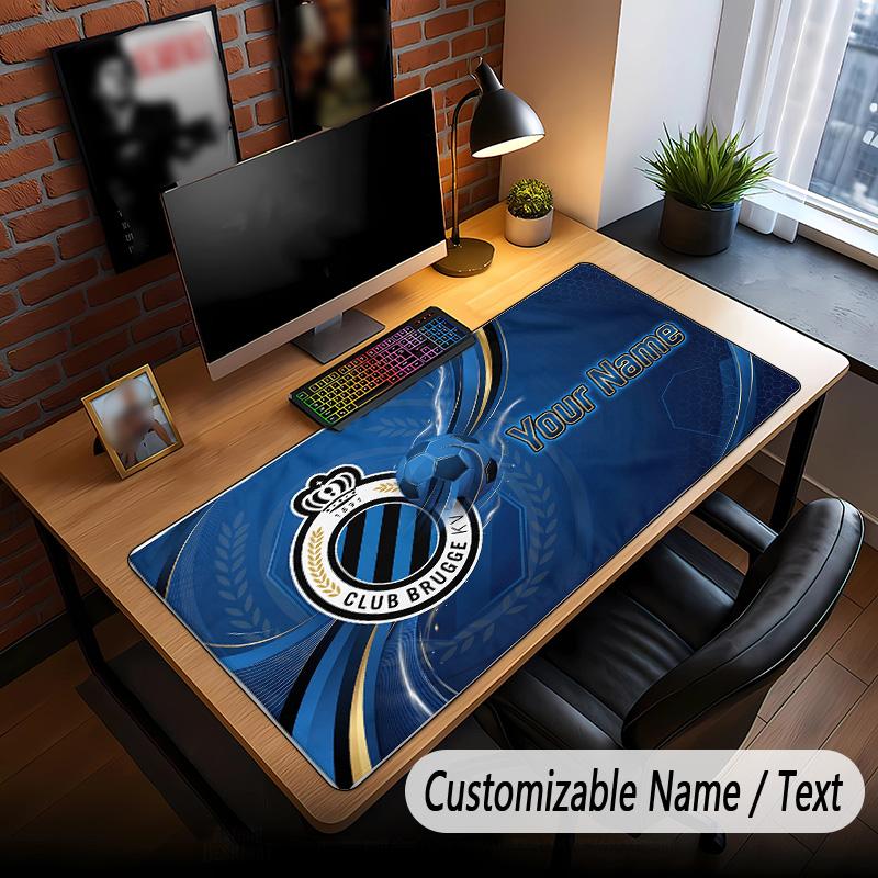 Large Mouse Pad Club Brugge FC Print Custom Name Text Desk Mat for Office Gaming
