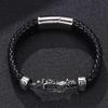 Retro Motorcycle Style Woven Leather Bracelet - Cool and Trendy Design