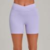 High-Waisted Cross-Waist Yoga Shorts for Running, Cycling, Sports (Model 9721)