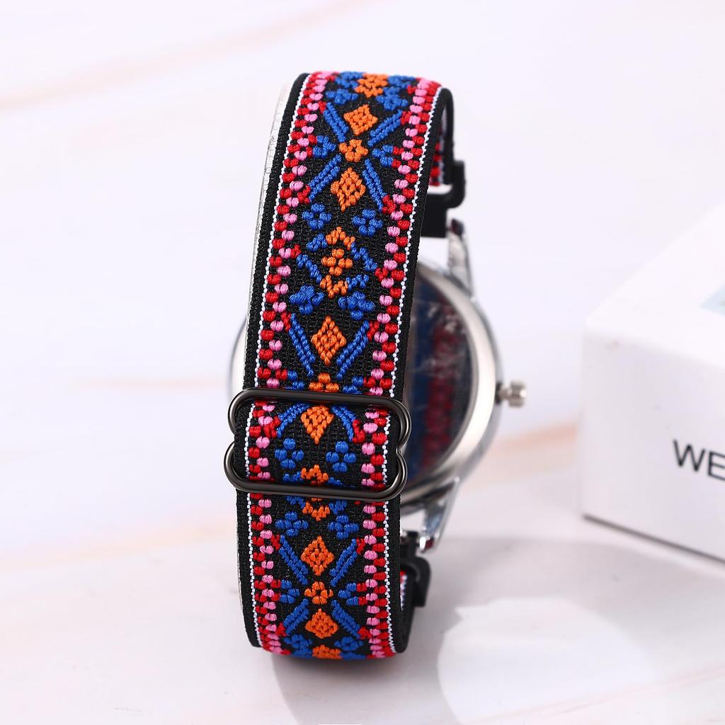Braided Analog 24 Hour Date Display Adjustable Fashion Watch Boyfriend Gift Men's Wristwatch, Band, Elastic, Waterproof Display, Calendar, Window,