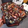Women's 70cm Leopard Print Silk Scarf - Versatile Square Scarf for Professional and Casual Wear