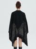 Black Print Cloak Winter Women Scarf Layers Poncho Elegant Lady Party Wrap Shawl Casual Warm Scarve Capa Para Mujer Pashmina New