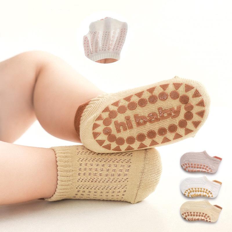 3pairs/lot Summer Baby Socks For Girls Boys Cotton Mesh Thin Infant Girls Toddler Floor Boy Non Slip Sock 0-5Years Old