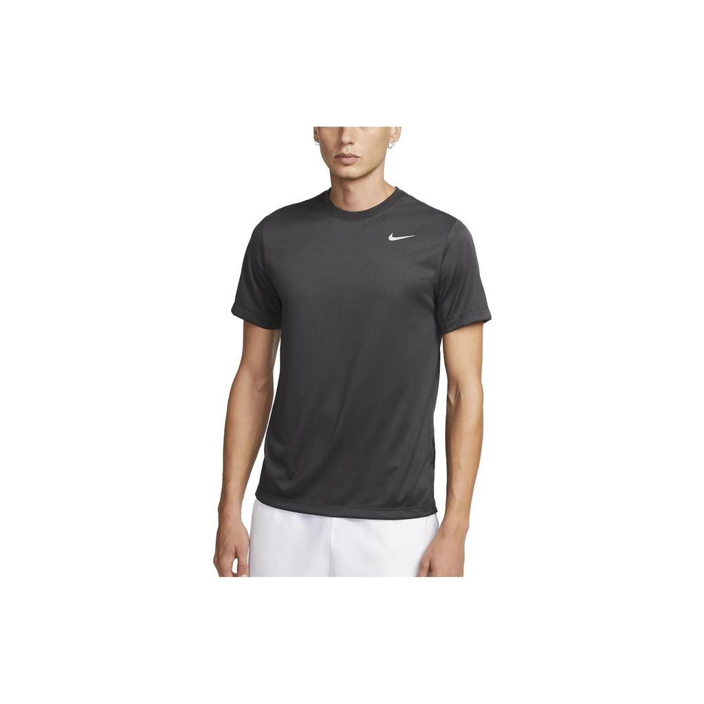 Nike Logo Print Crew Neck Short Sleeve T-Shirt Men Tops Charcoal-Grey DX0989-060