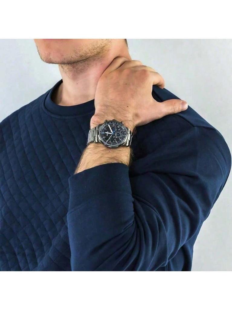 Ceas Cronograf pentru Bărbați Goodwin cu Brățară din Oțel Inoxidabil și Afișaj Dată, Model FS5518