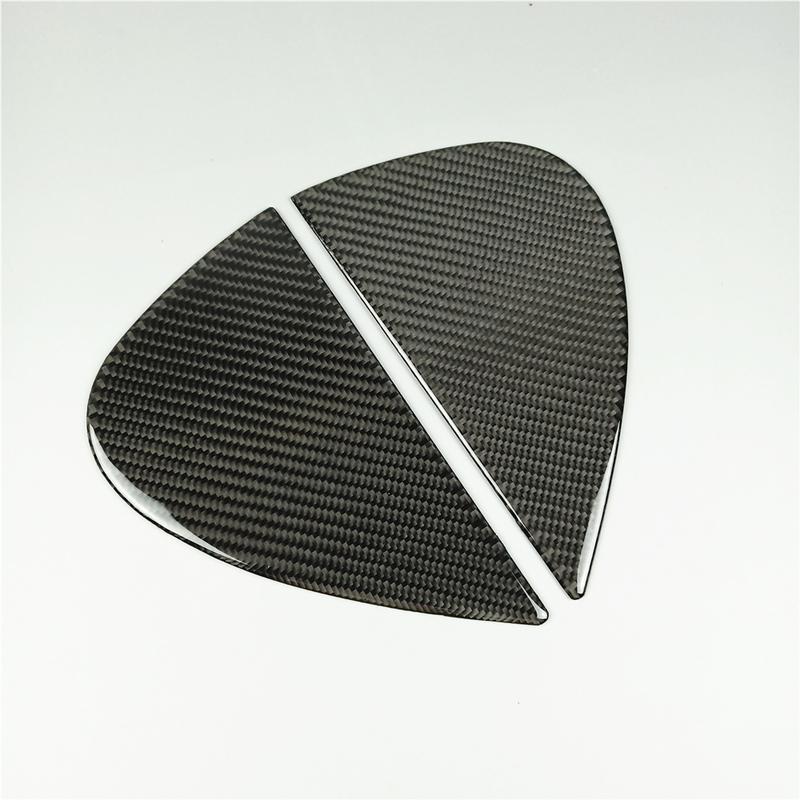 Carbon Fiber Front Door Panel Decoration Cover Trim 2Pcs For Mercedes Benz C Class W205 GLC X253 2015-2018 Car Accessories