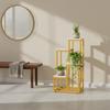 Standing flower stand, metal shelf, flower stand, plants, pots, 4 levels