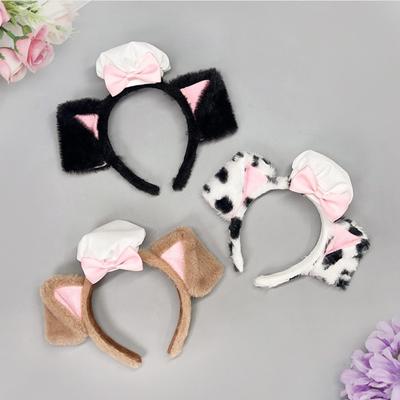 Lolita Hair Band Chef Cap Cosplay Head Hoop New Dog Ear Headband  Cosplay Performance