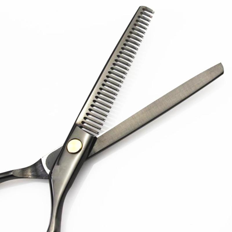 Professional Steel 5.5 '' Black Hair Scissors Haircut Thinning Barber Makas Scisors Cutting Shears Hairdresser Scissors
