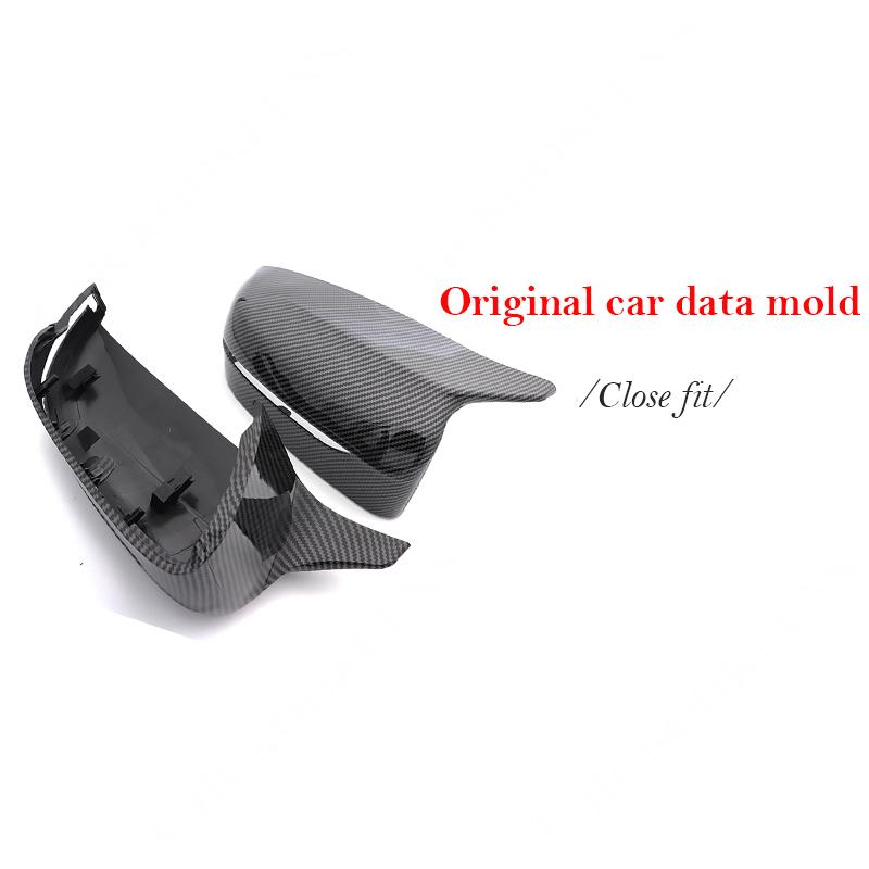 Für BMW 5 7er G30 G38 G11 G12 Auto Rückspiegel Seitenflügel Kappe schwarz Kohlefaser Muster Autozubehör 2017 2018