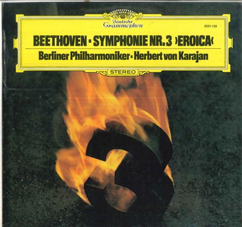 LP Record HERBERT VON KARAJAN, BERLINER PHILH - Beethoven Symphonie Nr3 Es-dur, Op5 2531103 DEUTSCHE GRAMMO Venezuela Classical Used
