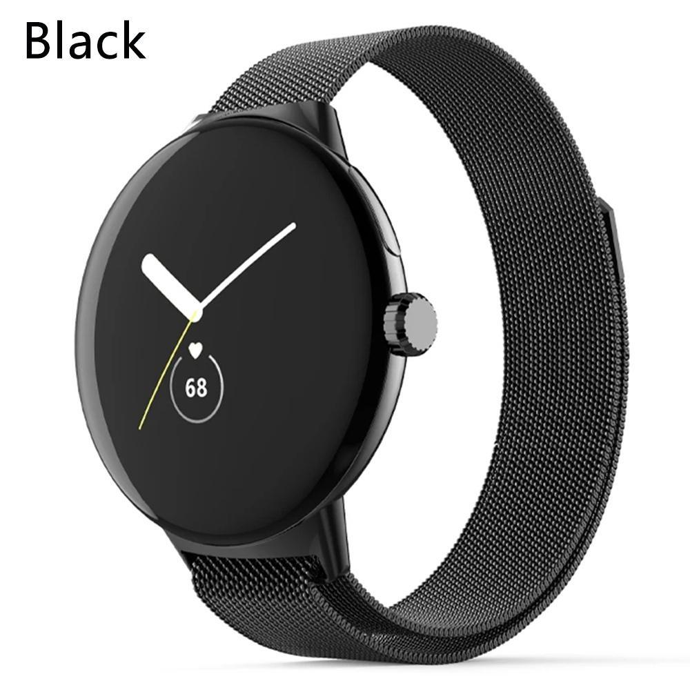 Řemínek z nerezové oceli pro hodinky Google Pixel Watch/Pixel Watch 2 kovové články Náhradní náramek s magnetickým aktivním páskem pro hodinky Pixel Watch