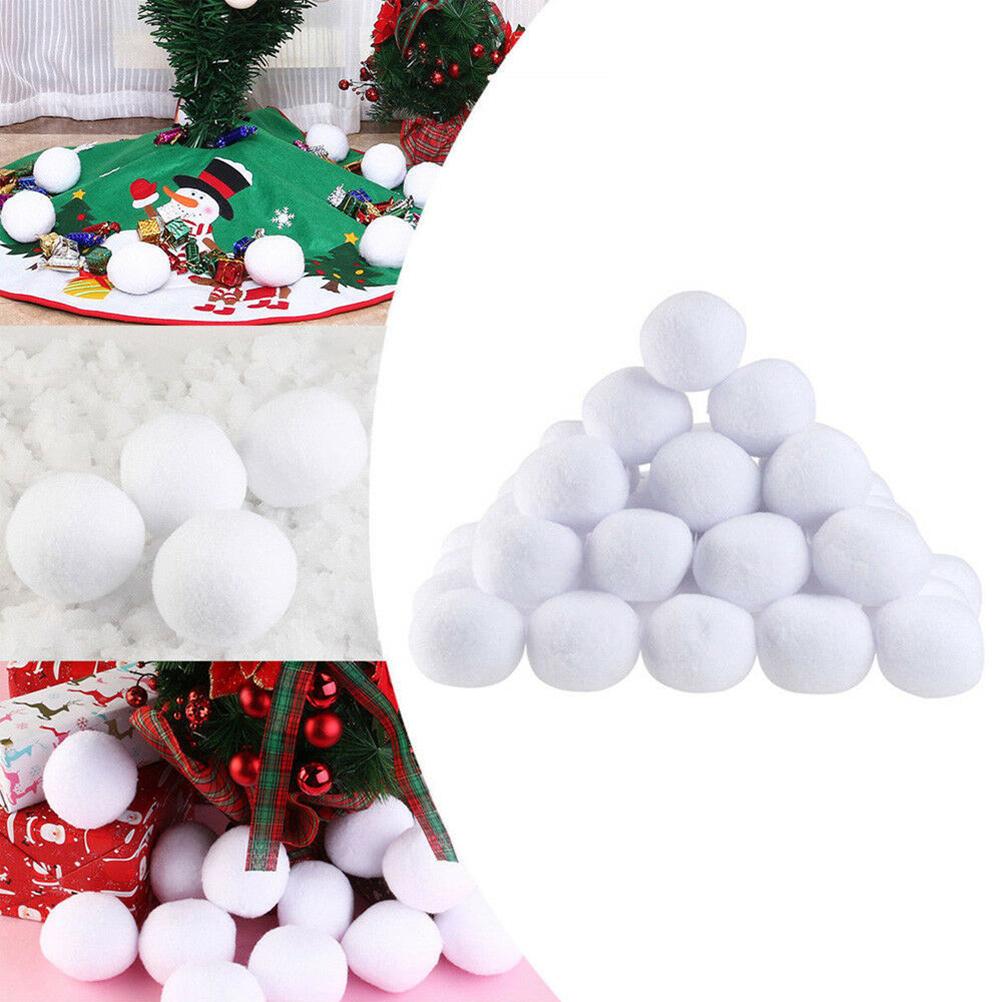 50Pcs 7cm Kids Snowball Indoor Snowball Fight Fake Snowballs Realistic Christmas Snow Balls for Kids Adults Indoor