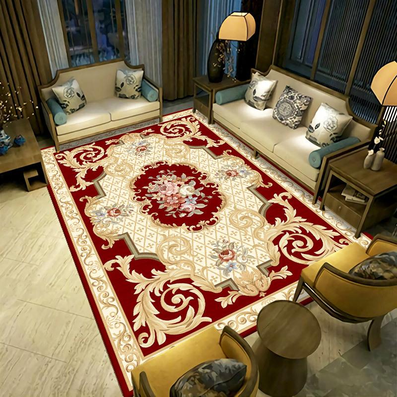 Persian Living Room Carpet  Bedroom Bedside Carpet Retro Ethnic Style Carpet Hotel Home Stay Carpet