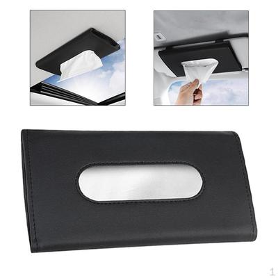 Holder Visor Car Tissue Box Automobile Leather Towel Paper Pouch Clamp P