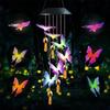 LED Solar Wind Chime Kristallkula Hummingbird Wind Chime Ljusfärg Ändring Vattentät hängande Solar Light För Hemträdgård