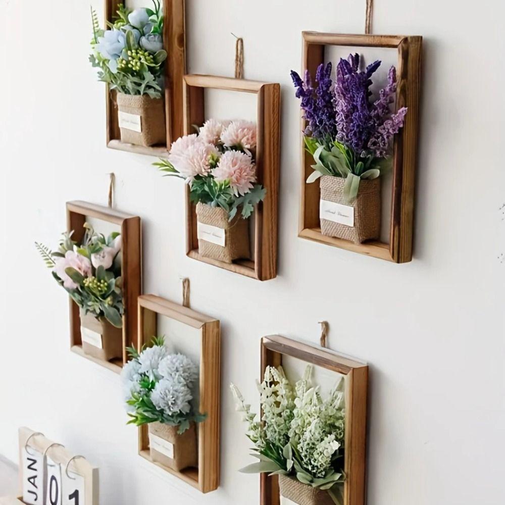 3D Hydrangea Wall Decor Wooden Imitation Flowers Decoration Faux Flowers Wall Decor Home