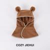 Unisex Winter Fleece Hooded Hat With Neck Warmer Face Cover Kids Adults Outdoor Cold Weather Protection