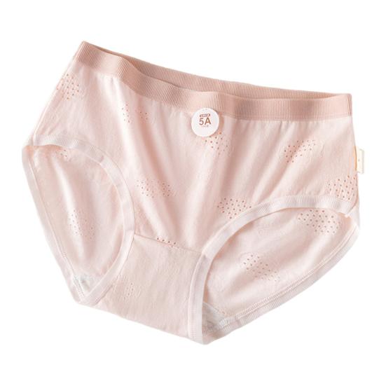 High School Student Panties Seamless Mid Waist High Elasticity Hollow Out Good Breathability