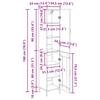 Highboard Artisan Oak 69.5 x 34 x 180 cm Particleboard