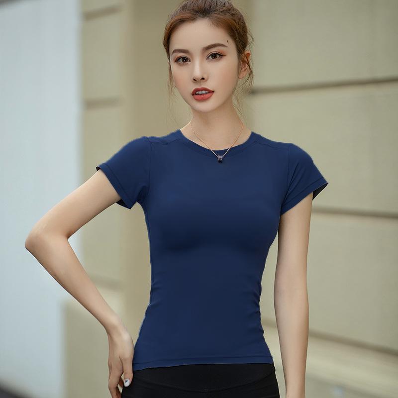 Summer Yoga Quick-Dry Slimming Short Sleeve T-Shirt