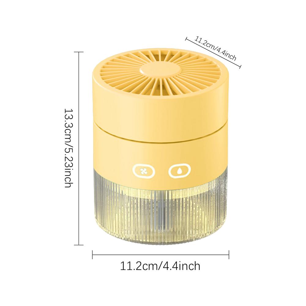 Misting Fan Portable USB Charging Foldable Portable Fan Personal Fans With Low Noise Design Household Fans For Travel Camping жёлтый