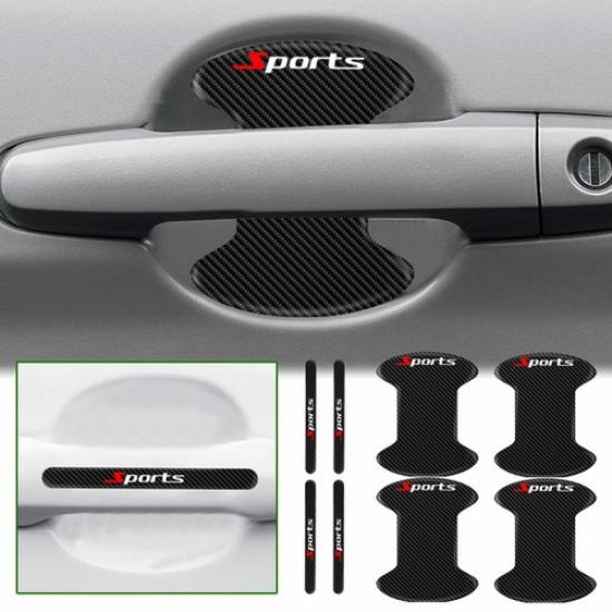 8pcs Car Door Handle Bowl Sticker Anti-scratch Film Protector Accessories 2Color