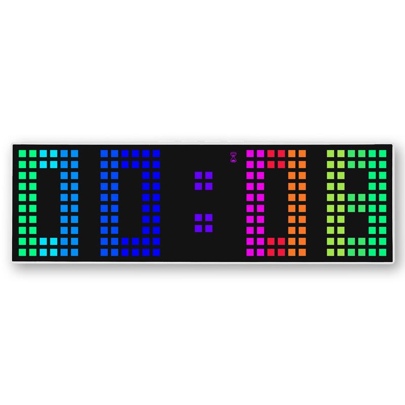 Creative RGB Clock New Alarm Clock Stand Hanging Dual-purpose Clock Simple Digital Clock LED Colorful Clock