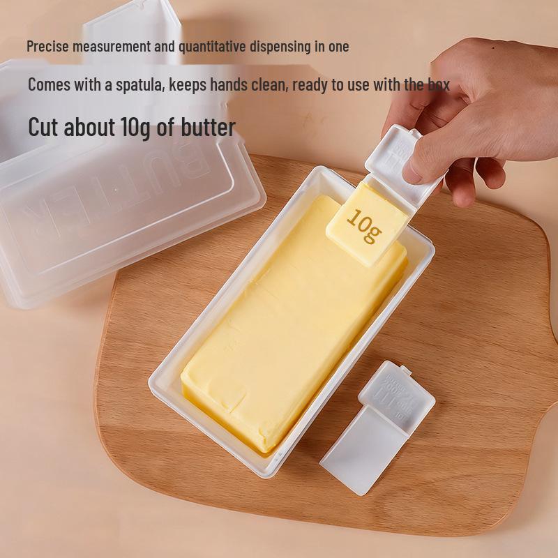 Butter and Cheese Slicer with Storage: Fresh-Keeping Organizer for Fridge/Freezer