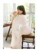 Sweet Satin Open-Front Robe: Deep V, Light Luxury, Tie-Waist, Wide Sleeves Homewear.