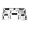 Handun 304 Stainless Steel Deep 5-Compartment Food Tray