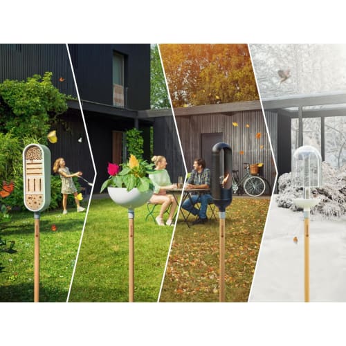 GARDENA Rain Gauge, Garden Decoration, ClickUp!, Transparent, 28.9cm Tall X 8cm Diameter, 11340-20