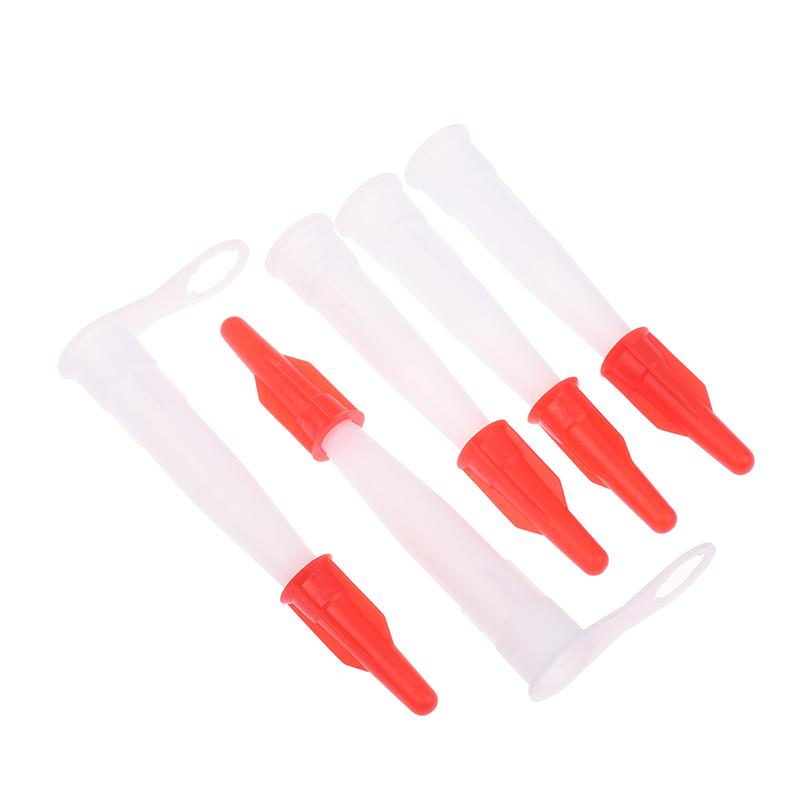 10Pcs Spare Silicone Nozzle Sealant Tool Kit Re-Sealable Mastic Cartridge Spare Nozzles Screw Cover For Caulking Pipes