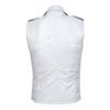 White Handmade Original Vest Coat Lambskin Leather Men's Button Waistcoat Party Soft Fit
