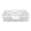 Dzielona taca do serwowania 8 przegródek Przezroczysta Hermetyczna PP PET z uchwytem Patera na przekąski do podróży