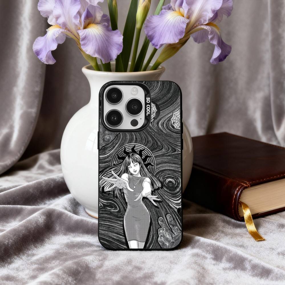 Movie H-Horror T-Tomie-E Phone Case For iPhone17,16,15,14,13,12,11 Plus,Pro Max Black Candy Silver Phone Case