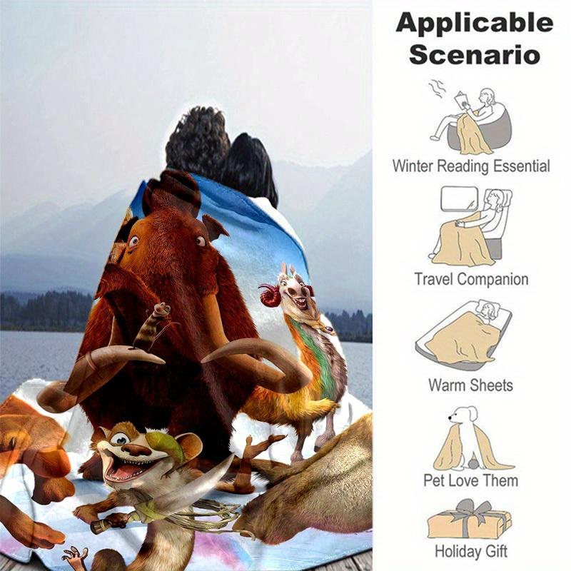 1 pezzo, Coperta Decorativa Casa Era Glaciale Perfetta per Divano, Camera da Letto, Soggiorno, Viaggio, Campeggio
