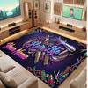 Barber Salon Theme Soft Crystal Velvet Rug Custom Name & Text Print Non Slip Floor Rug for Bedroom Living Room