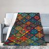 Warm Soft Blankets Girls Boys Airplane Travel Retro Bohemian Woven Pattern   Blanket  For Couch Chair Fashion Sofa Bed Cover