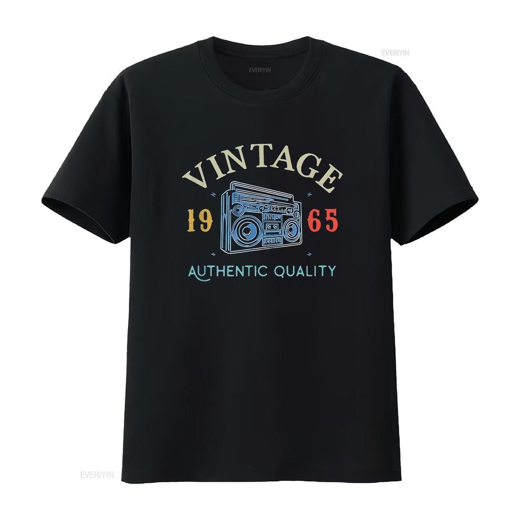 Womens 58 Years Old 1965 Vintage 58Th Birthday Idea T Shirt Black 2XL vintage Washed Casual homme graphic streetwear