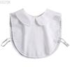 Women's Solid Colour Black White Vertical Small Flip Collar Versatile Shirt Jumper Jumper Fashion Lace False Collar Four Seasons