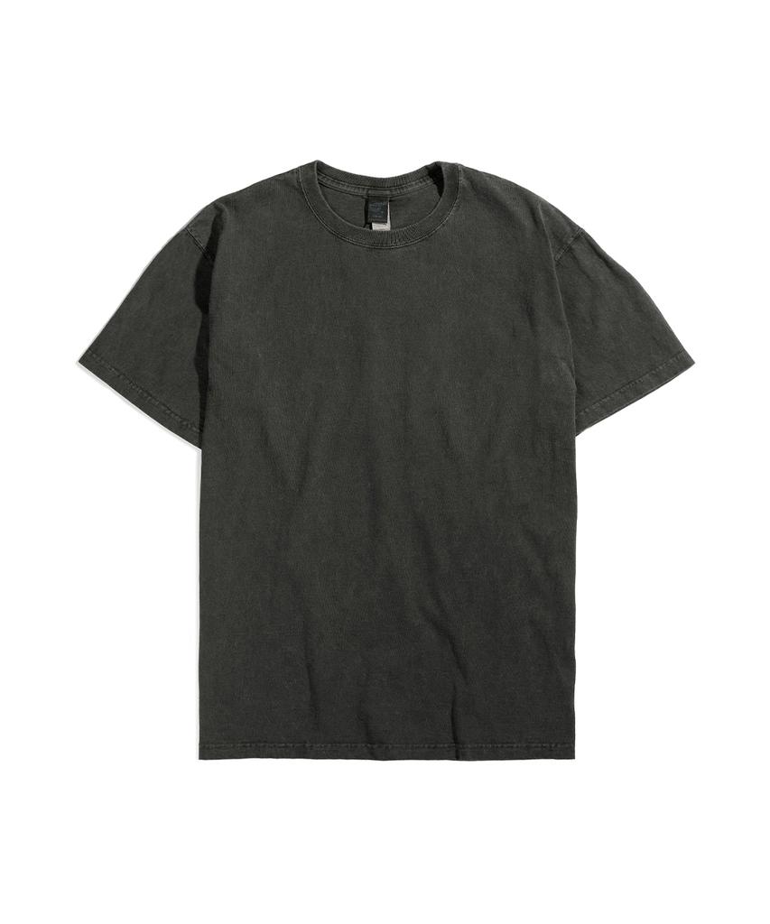 Guson Pigment-Dyed Short Sleeve T-Shirt - Black