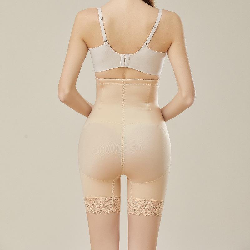 Sicherheitshose mit flachem Winkel, Spitzen-Body-Tuck-Unterwäsche für Frauen, Kontrollhöschen, hohe Taille, Body-Shapewear-Höschen
