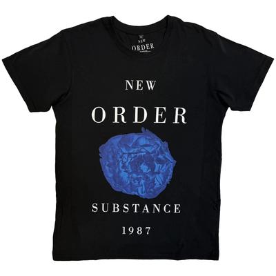 New Order Carbon T-Shirt: Substanz 1987 (Schwarz) OFFIZIELL Neu