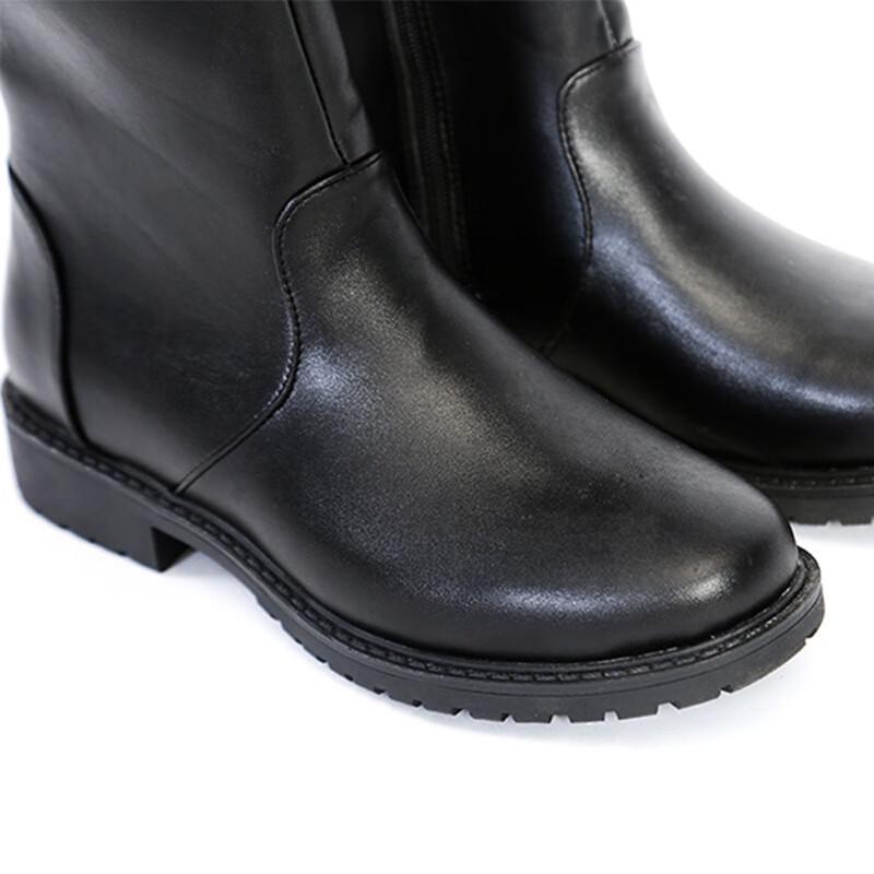 Botas de charol de caña alta unisex para desfile
