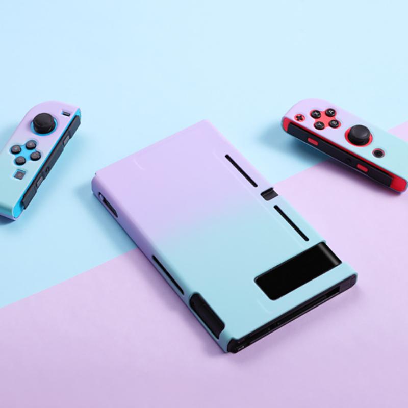 VAORLO Carcasă de protecție de culoare degradată pentru carcasă Switch NS NX Carcasă din plastic dur capac din spate Carcasă rezistentă la praf, anti-cădere