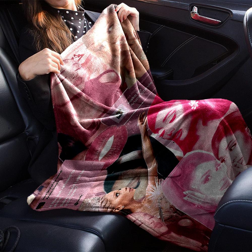 Ariana Grande Collage Blanket Soft Throw Blanket For Home Bedroom Bed Sofa Travel Office Solid Christmas Blanket