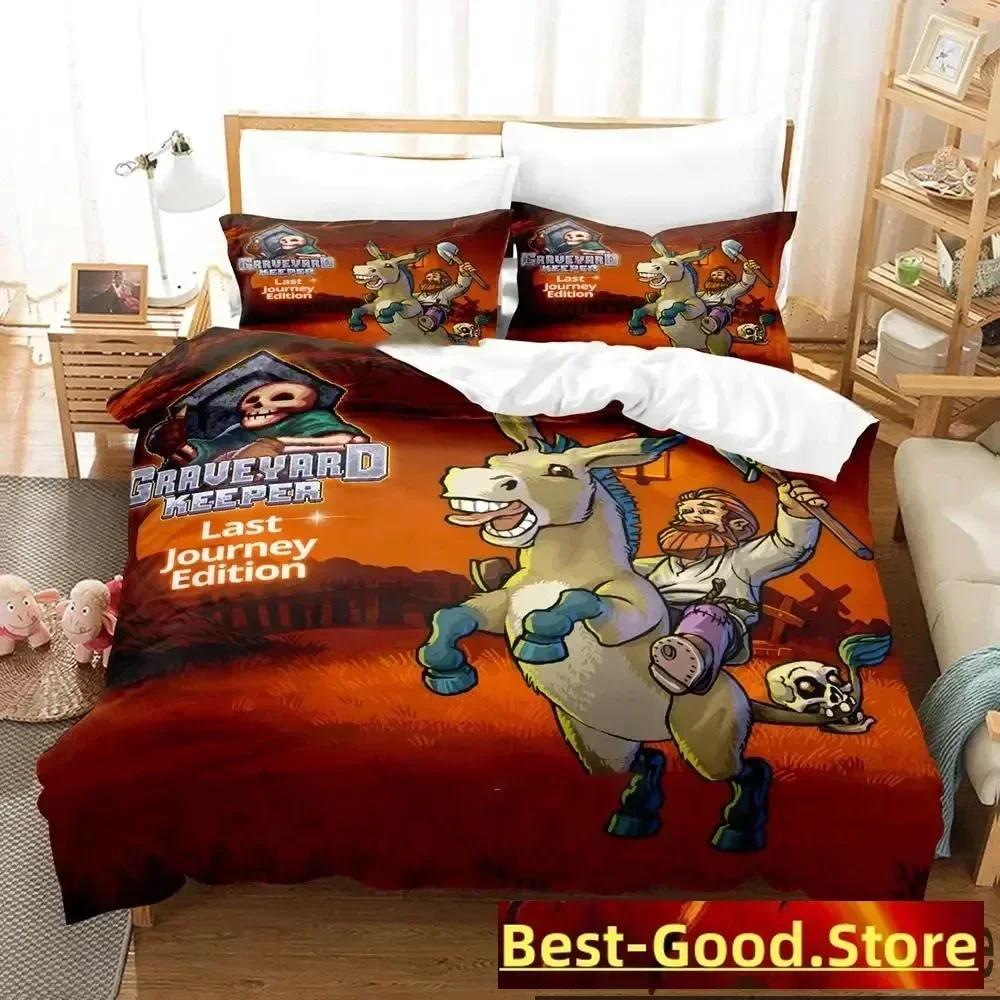 Game Graveyard Keeper Bedding Set Duvet Cover Sheet Printed Bed Set Pillowcase Bed Full Queen King Size Comforter Bedroom